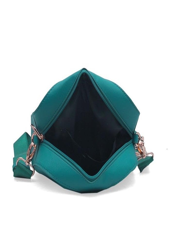 HAMSTER London Melissa Luna Women's Cross Body Sling Bag - Lightweight, Stylish Shoulder Bag for Daily Use, Travel & Outings - Compact & Durable Purse (Blue) - Image 4